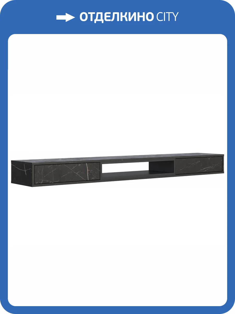ТВ тумба Woodville Делора 674718 файерстоун / черный фото 5