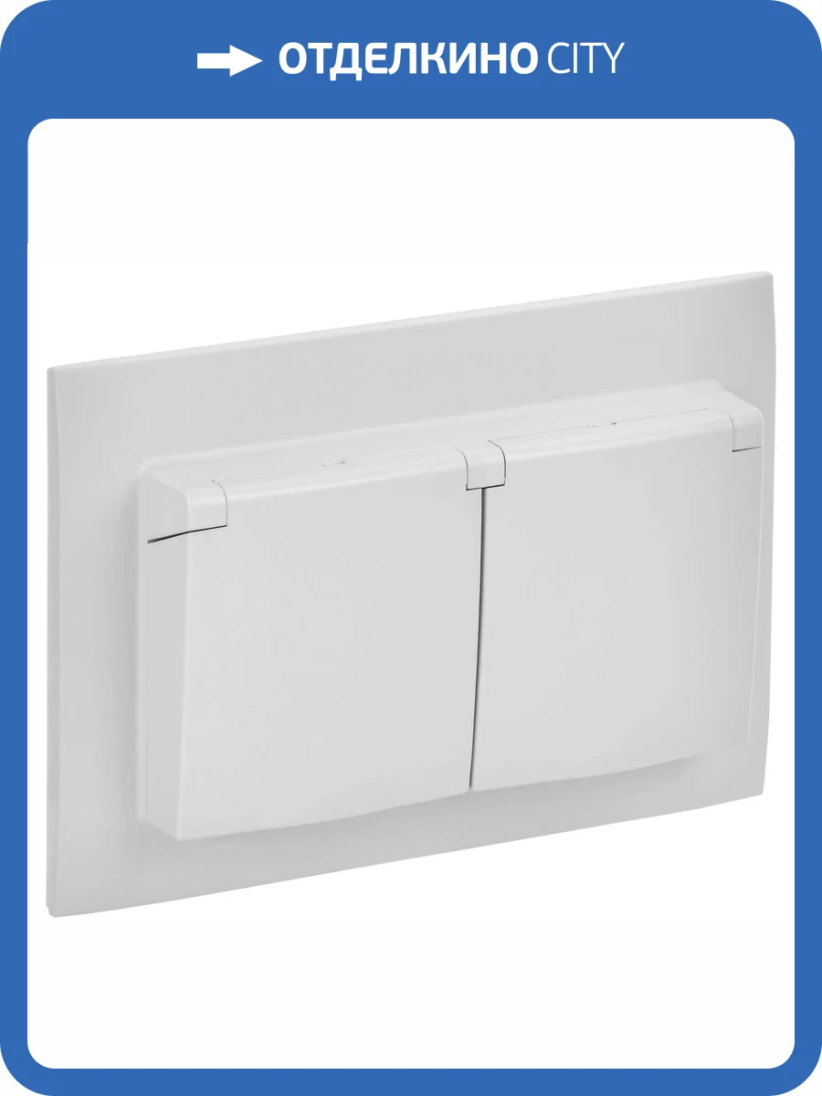 Розетка 2-местная с крышкой IEK Skandy SK-R26-16-44-K01-F арктический белый фото 6