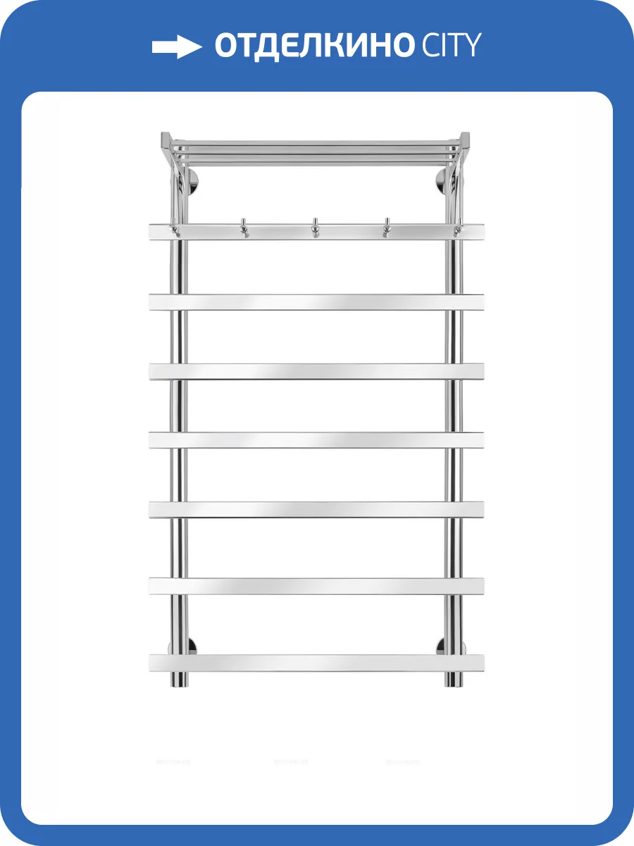 Полотенцесушитель электрический Secado Понтида 4603777456894 1 КСП 100x60x70, R, хром фото 5