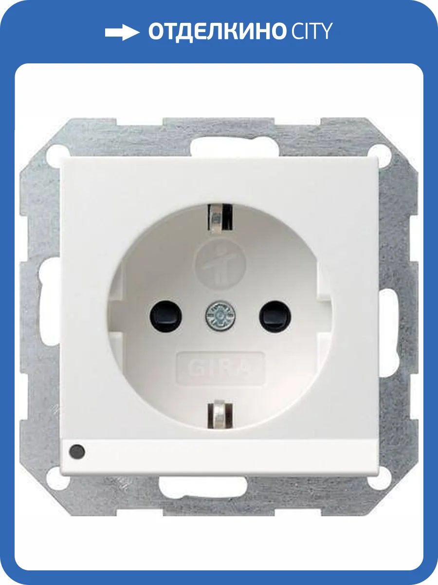 Розетка Gira System 55 Schuko с/з со шторками подсветкой 16A 250V безвинтовой зажим чисто-белый шелковисто-матовый 117027 фото 2