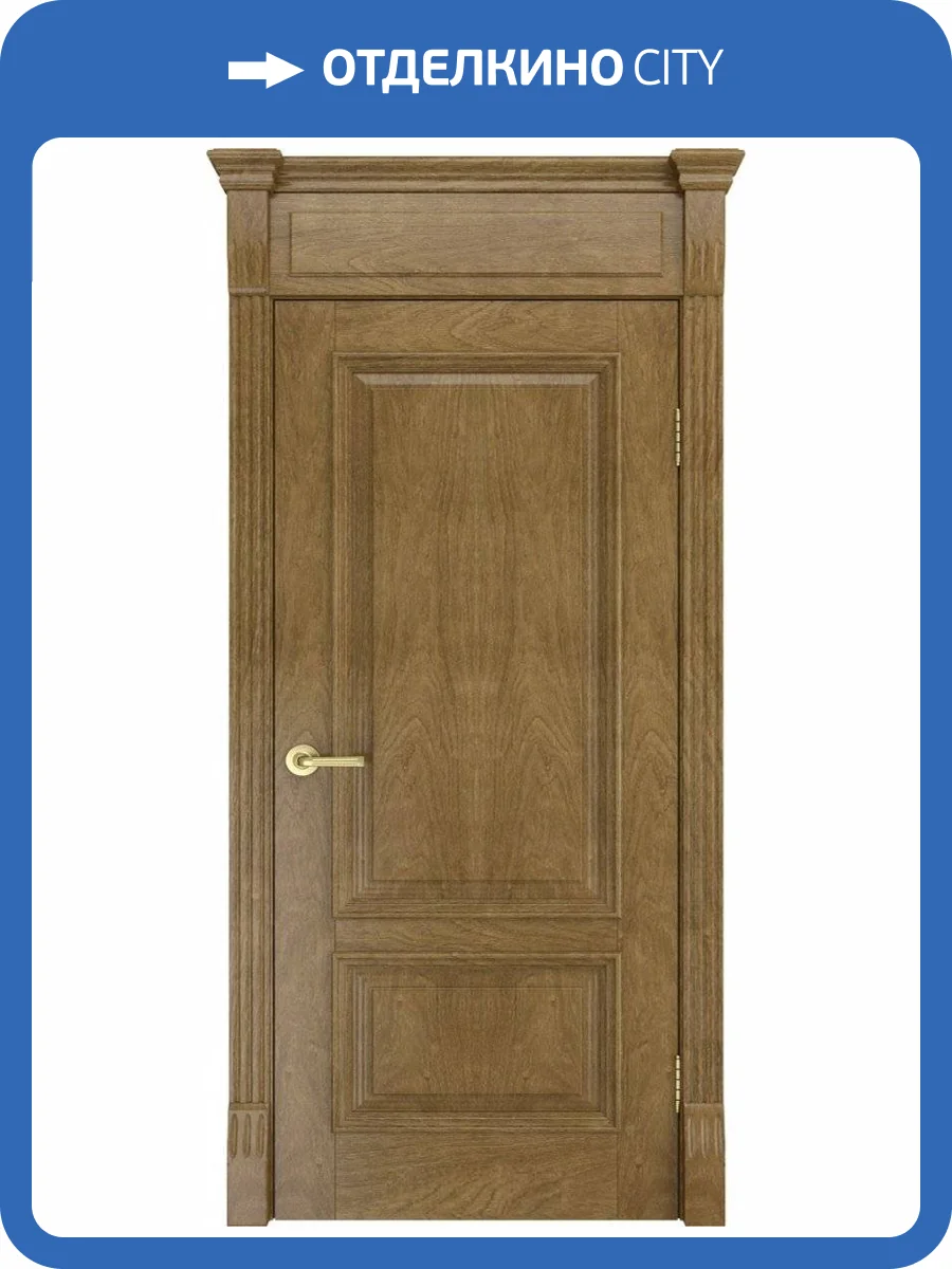 Межкомнатная дверь шпонированная Milyana Лондон глухая дуб янтарный 700x2000 фото 2