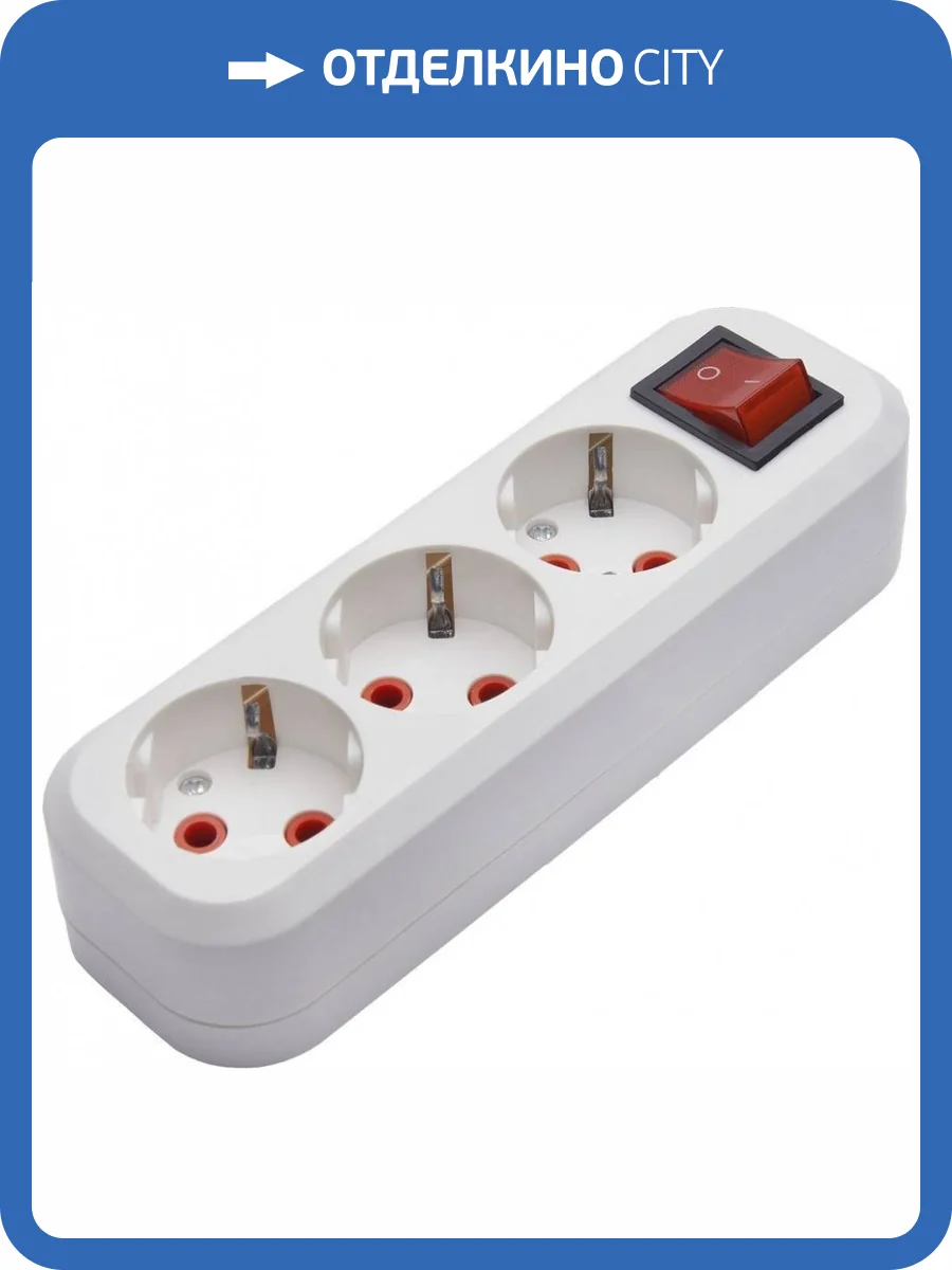 Розетка переносная разборная тройная с выключателем Stekker Бруна 39014 фото 2