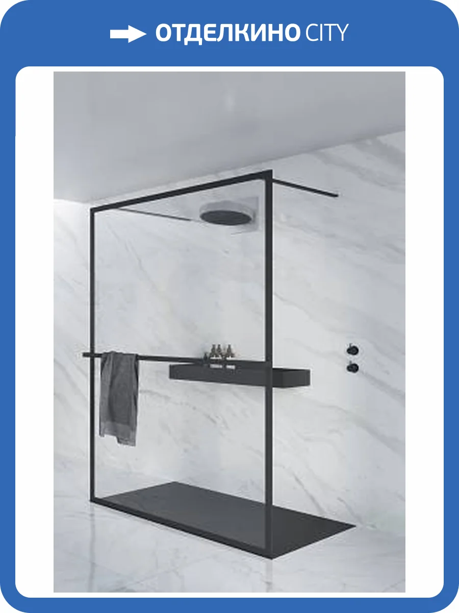 Душевая перегородка Riho Lucid G005031121 GD401 1200x2000 Черный фото 3