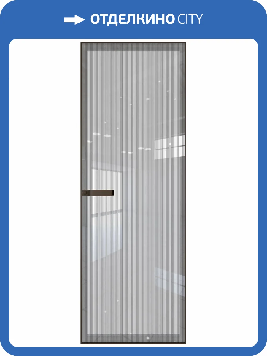 Межкомнатная дверь Profil Doors 1 AGN цвет профиля Деорэ, стекло безопасное 4 мм страйп 700x2000 фото 2