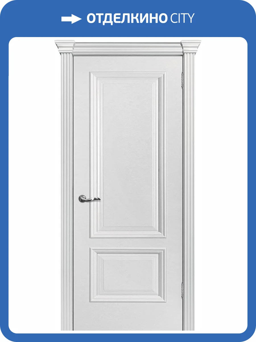 Межкомнатная дверь эмаль Текона Шарм-02, глухая, белый молочный RAL 9010 800x2000 фото 2