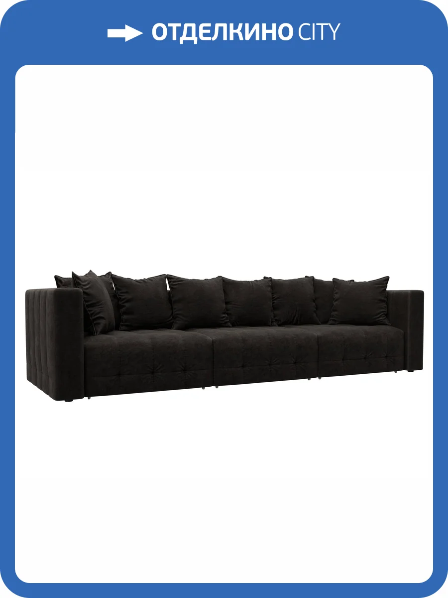 Прямой диван Лига Диванов Лига-052 НПБ Лонг 128790 BRUT 17 коричневый фото 11