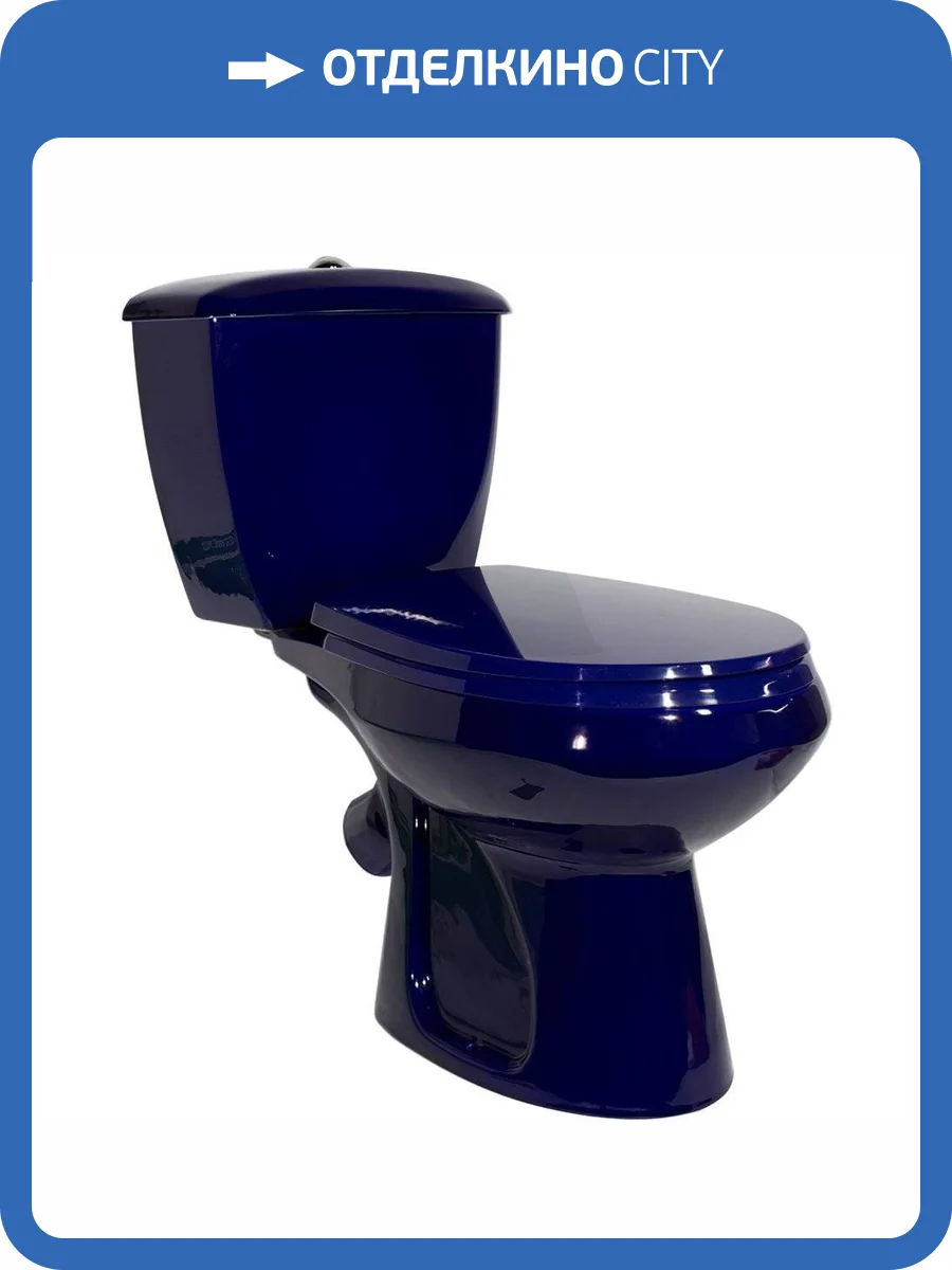 Унитаз-компакт Оскольская керамика Элисса 43355130202 Антивсплеск Стандарт синий фото 6