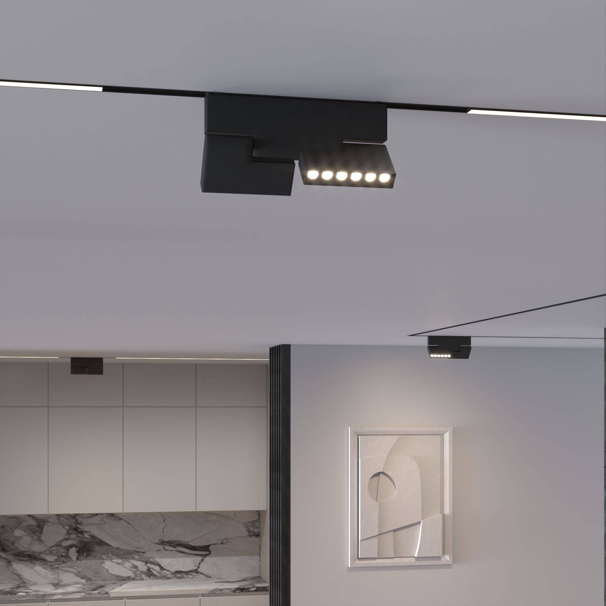 Трековый линейный светодиодный светильник Elektrostandard Slim Magnetic 85191/01 22W 4000K Mobi черный фото 5