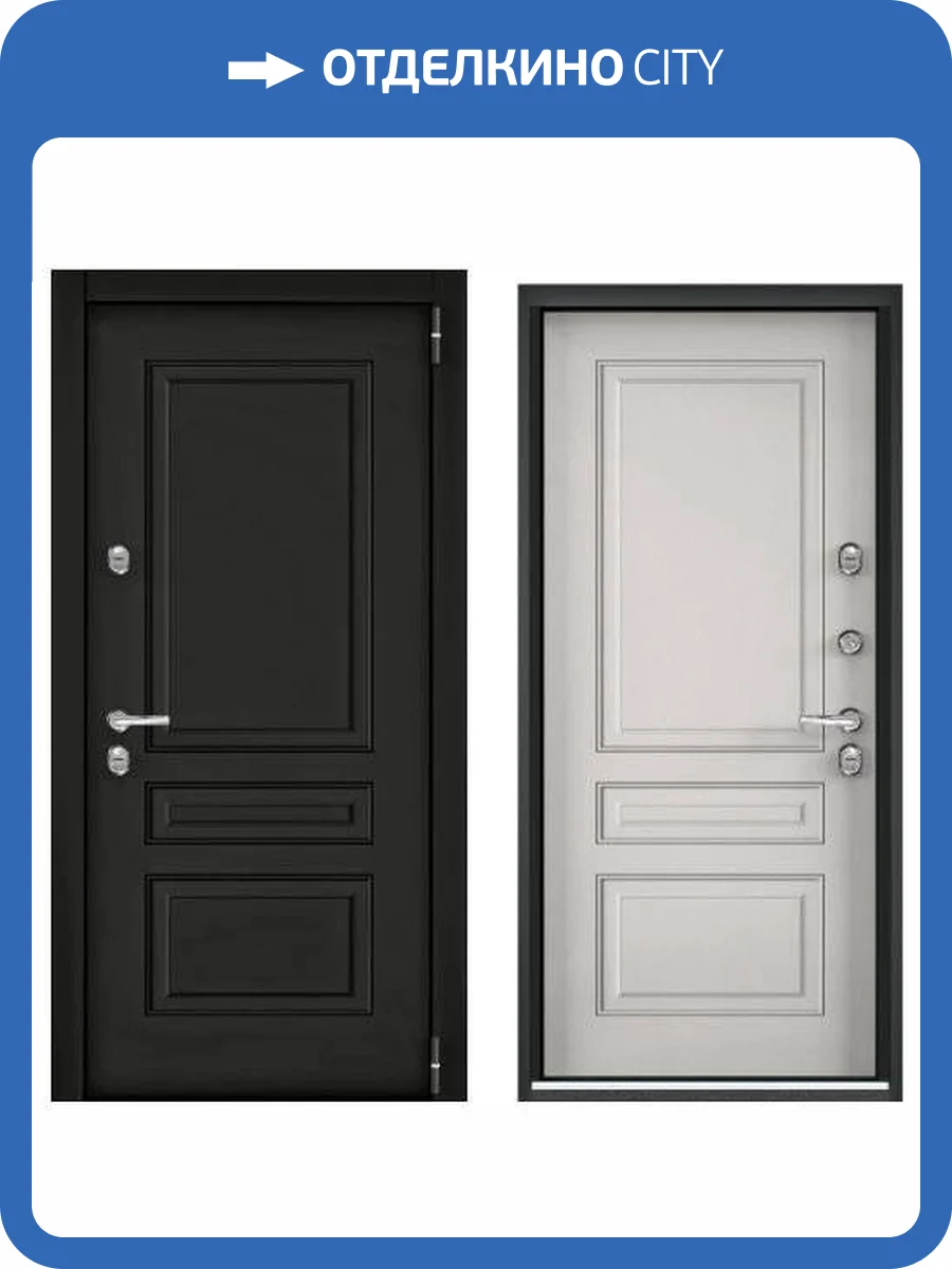 Входная стальная дверь Torex SNEGIR ARCTIC PP 3314783 ЛКП Насыщеный черный/ПВХ Бьянко 2000x880 фото 2