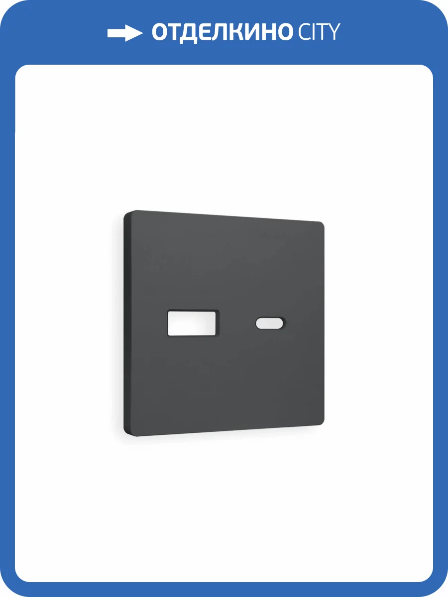 Лицевая панель для розетки 2USB A+C Ambrella Volt Alfa AP9110 графит мягкое касание фото 3