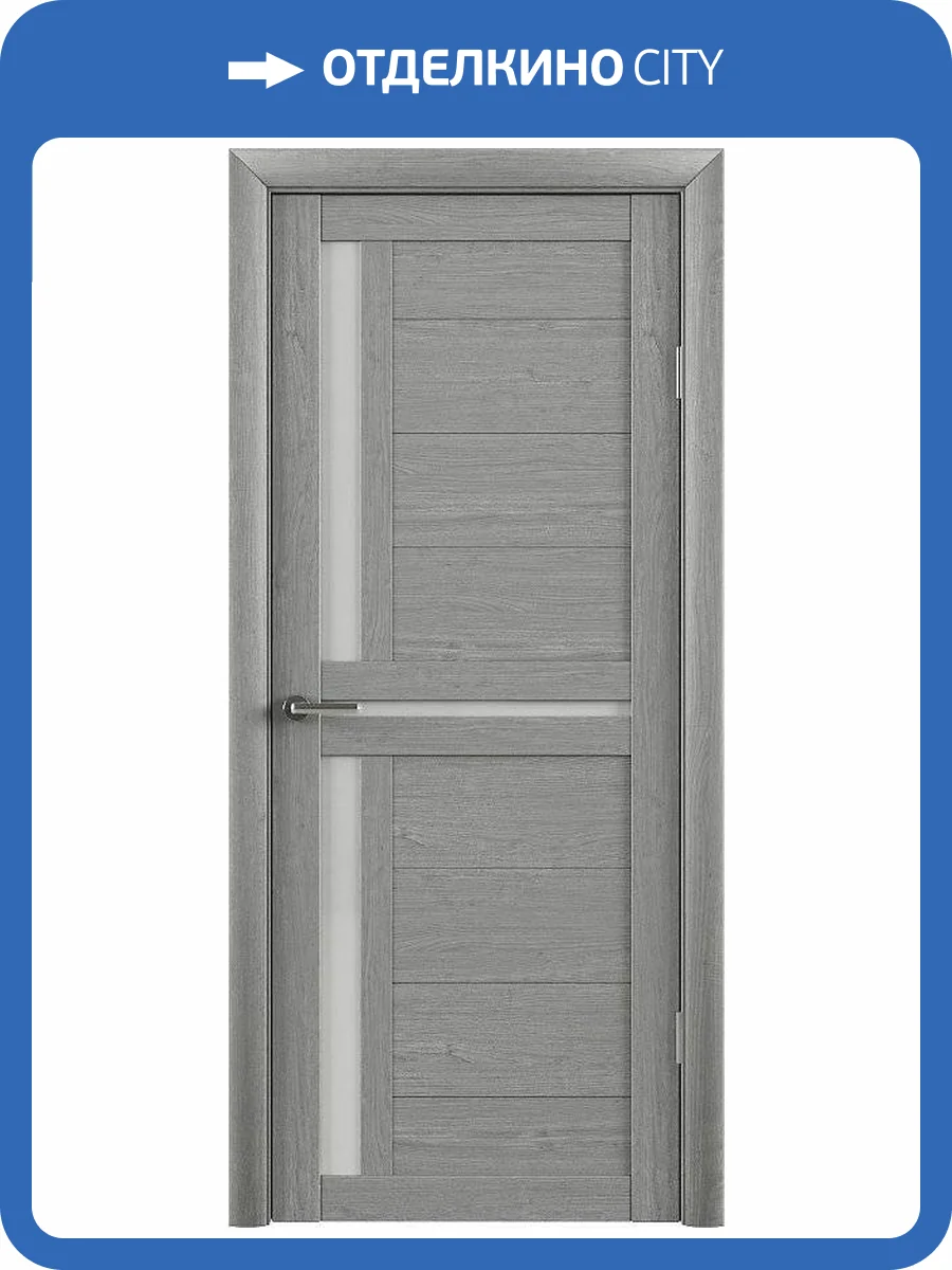 Межкомнатная дверь Albero Т-5 остеклённая ясень дымчатый мателюкс 900x2000 фото 2