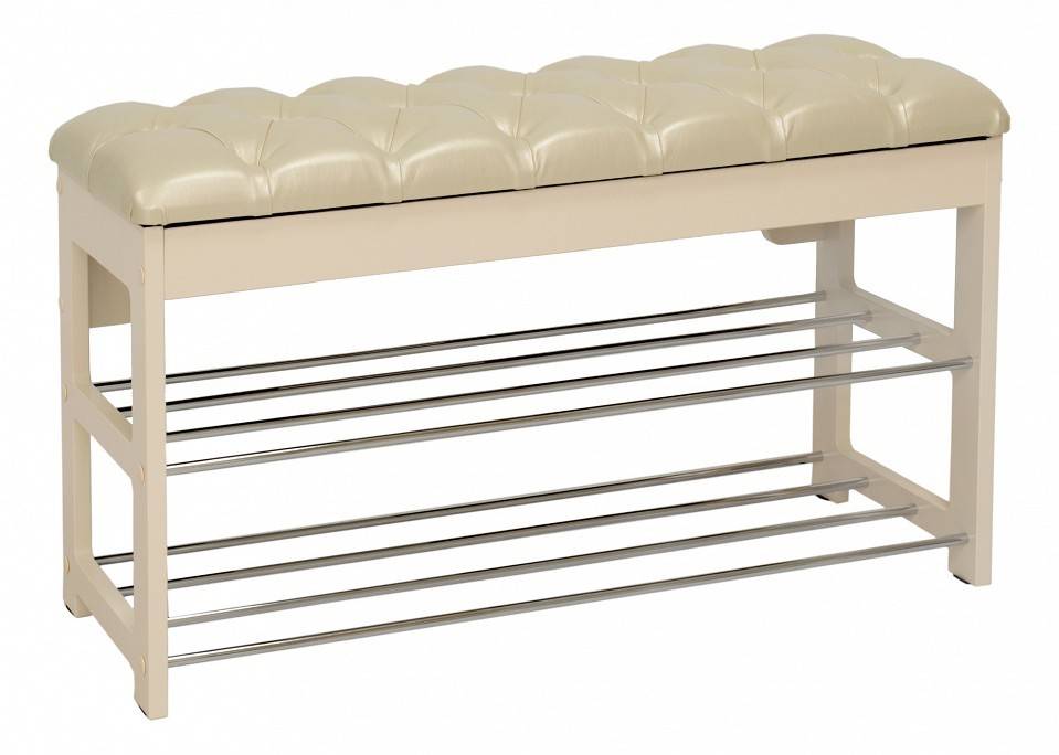 Банкетка-стеллаж для обуви Leset Грейс 2100897000003 Белый Oregon perlamutr 106