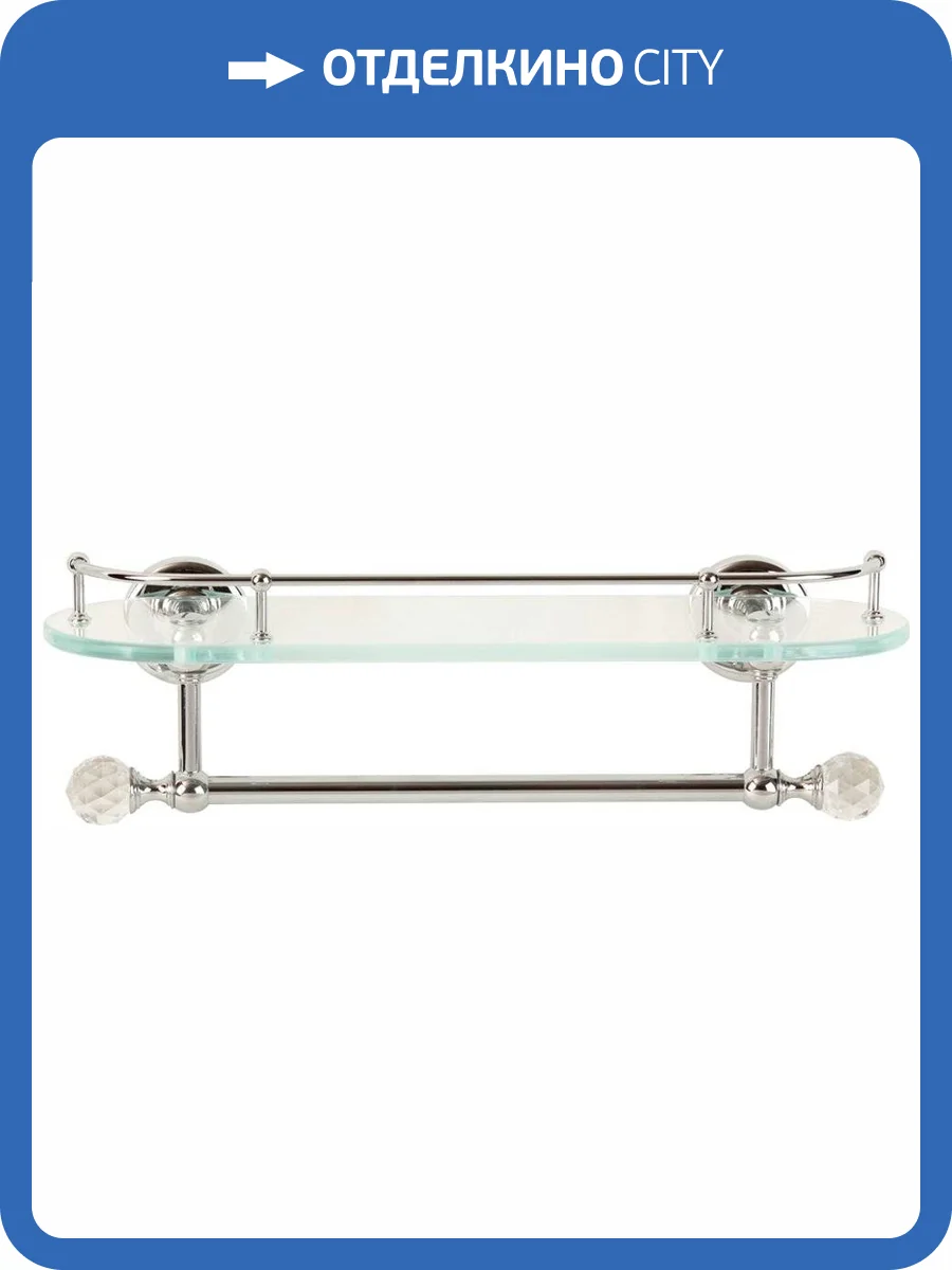Полка Migliore Amerida 16584 с полотенцедержателем, хром фото 3