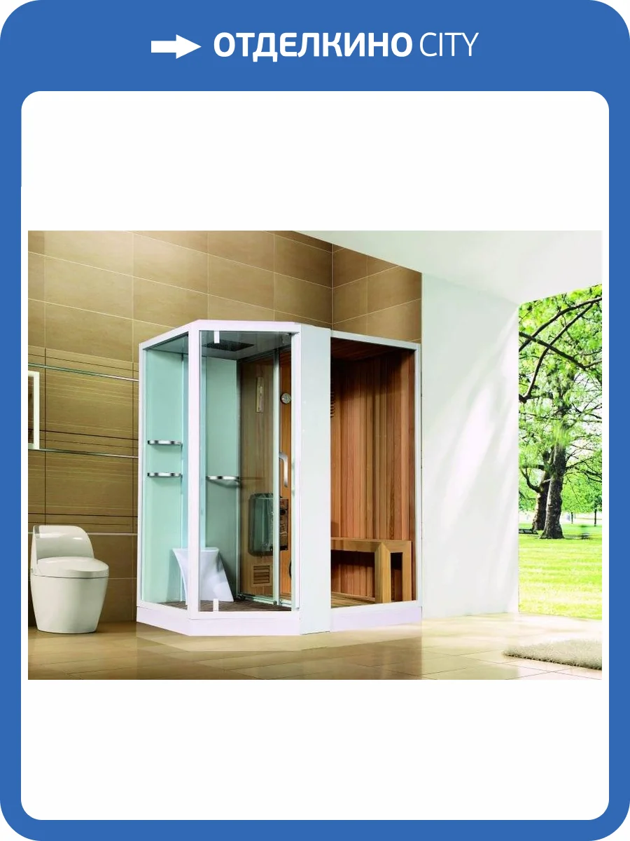 Душевая кабина Orans SR-89103RS White с финской сауной, профиль белый, стекло белое и прозрачное, 180x130x220 фото 15