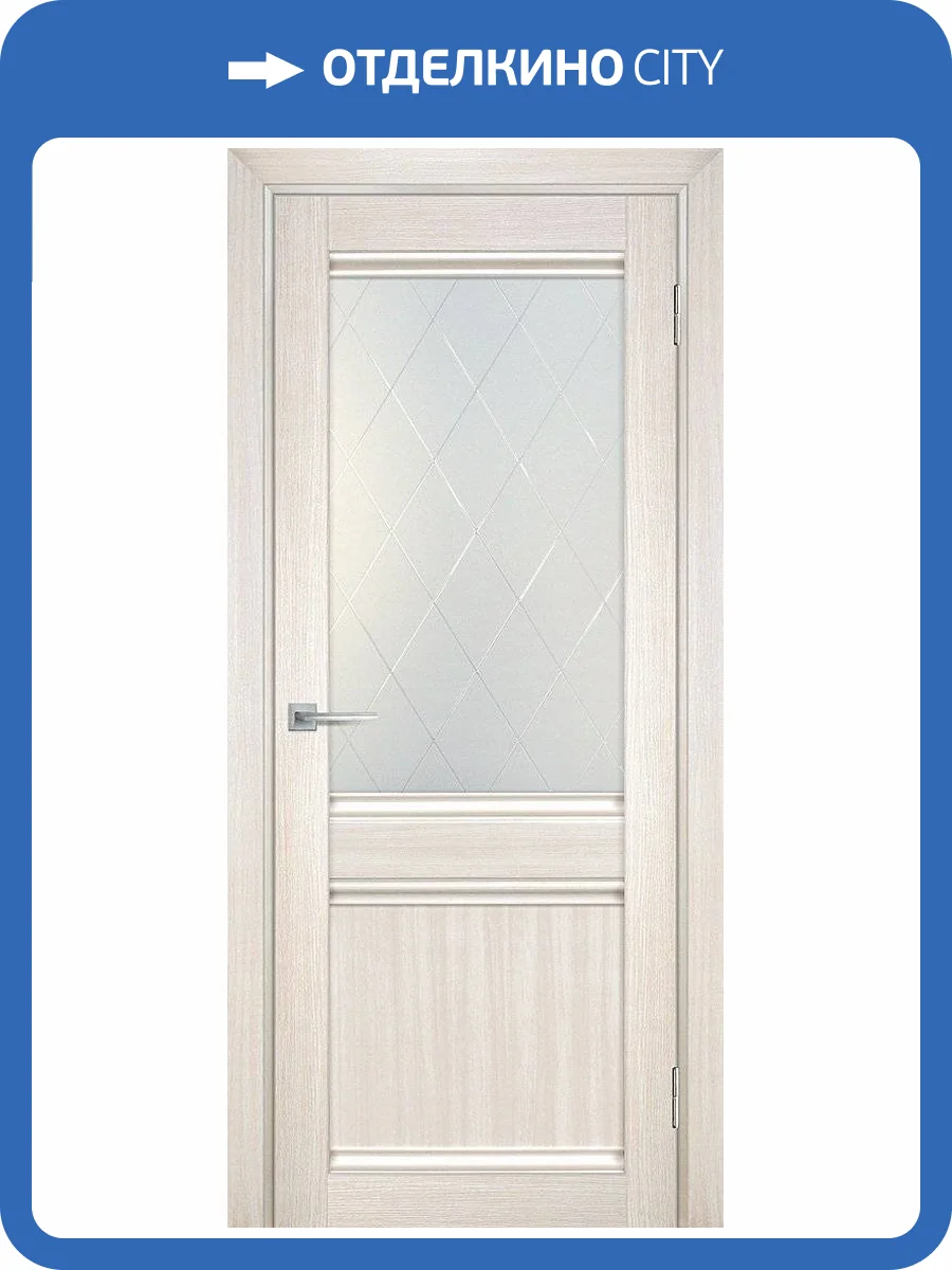 Межкомнатная дверь экошпон Мариам Техно 702, остекленная, сандал бежевый 800x2000 фото 2