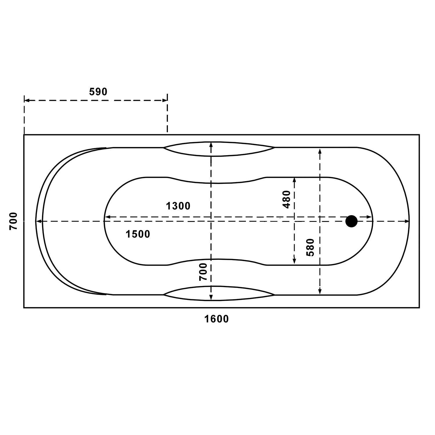 Акриловая ванна Relisan Eco Plus Мега 160x70 фото 5