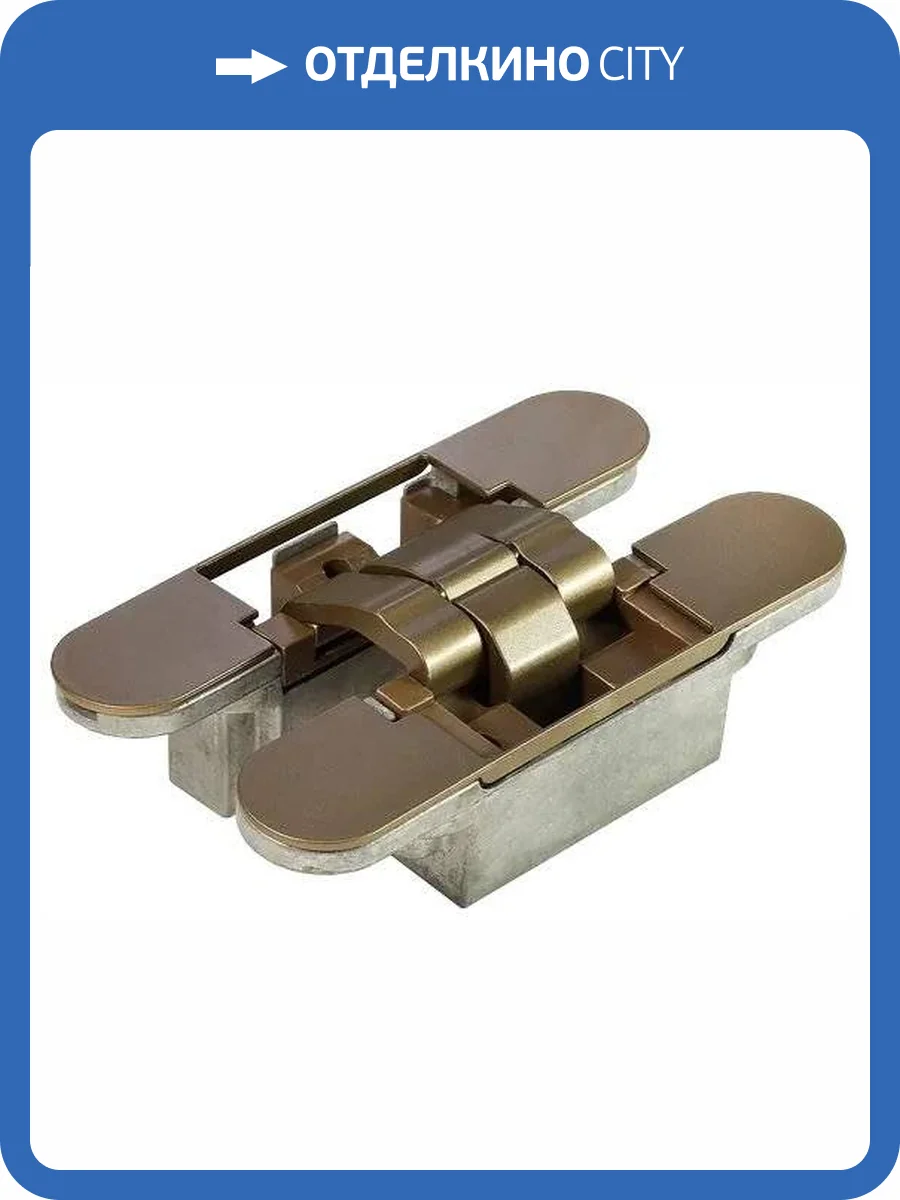 Скрытая петля Morelli HH-6 AB бронза, врезная, с 3D-регулировкой фото 7