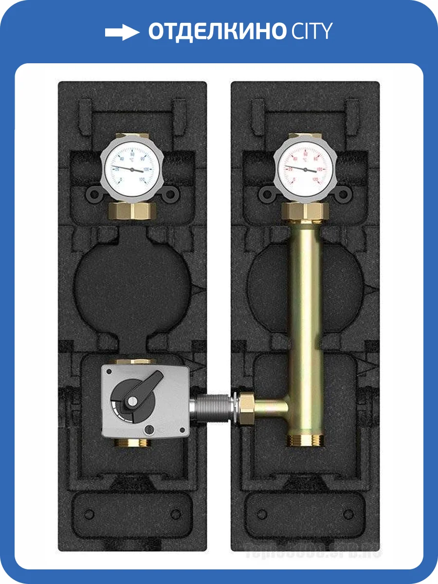 Насосная группа Meibes V-MK без насоса, 1 дюйм, левая, с сервомотором фото 2