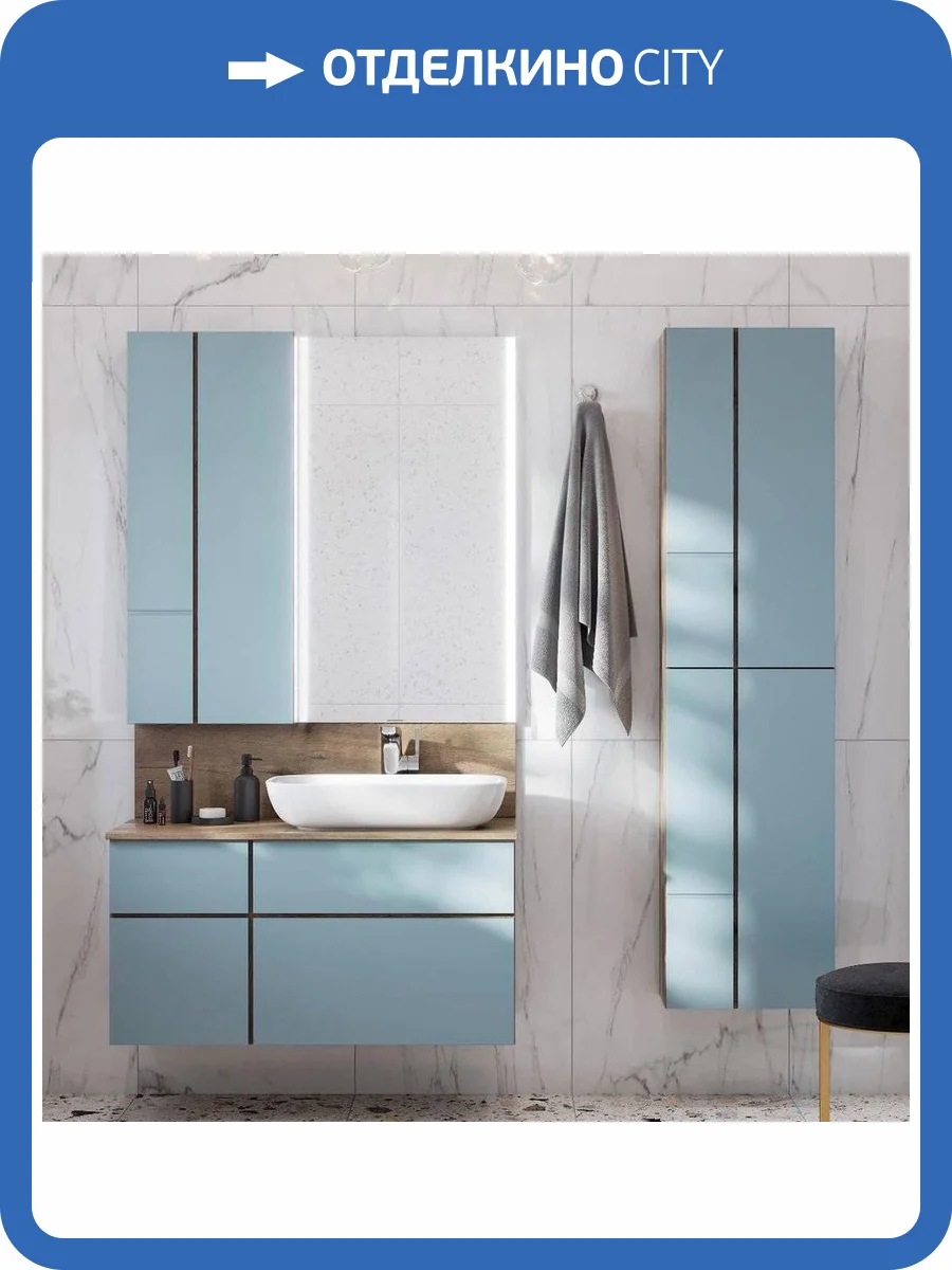 Мебель для ванной AQUATON Мишель 100 дуб рустикальный, раковина Лола 60 фото 12