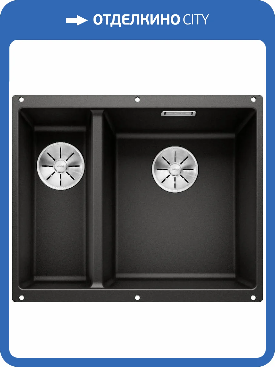 Мойка кухонная Blanco Subline 340/160-U 525986 черный фото 6