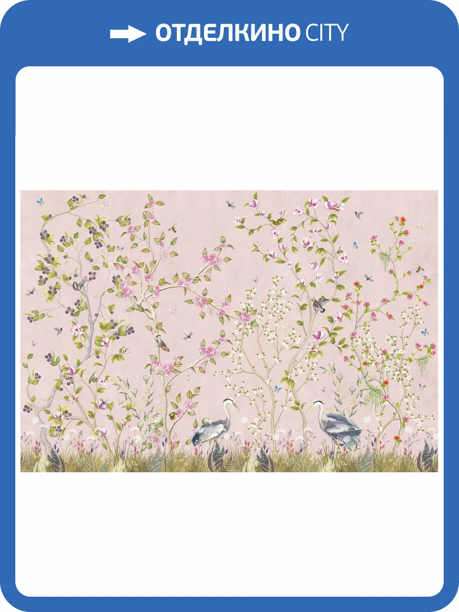 Фреска Ortograf Chinoiserie 33943 Summer carnival pink Кракелюр Серебро FK-S фото 2