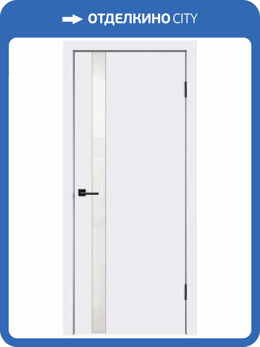 Дверное полотно Эмаль VellDoris SCANDI 1 Z1 VD1000401 Лакобель белое 800x2000 фото 2