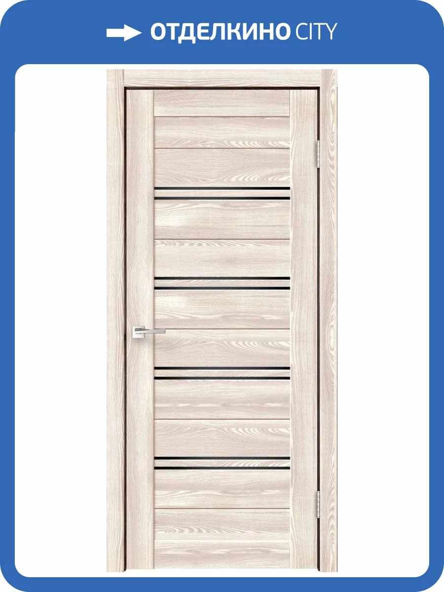 Дверное полотно экошпон VellDoris XLINE 4 VD016379 Лакобель черное 900x2000 фото 2