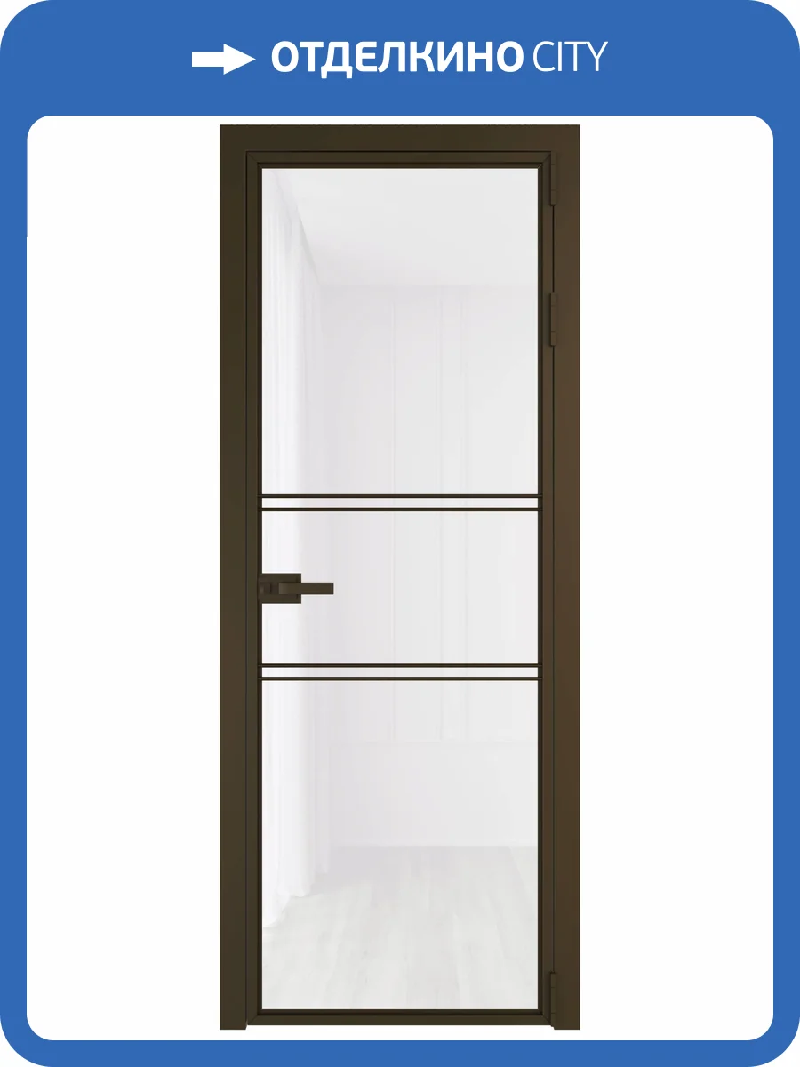 Межкомнатная дверь Profil Doors 2 AX цвет профиля Деорэ, стекло безопасное 6 мм белый триплекс 600x2000 фото 2