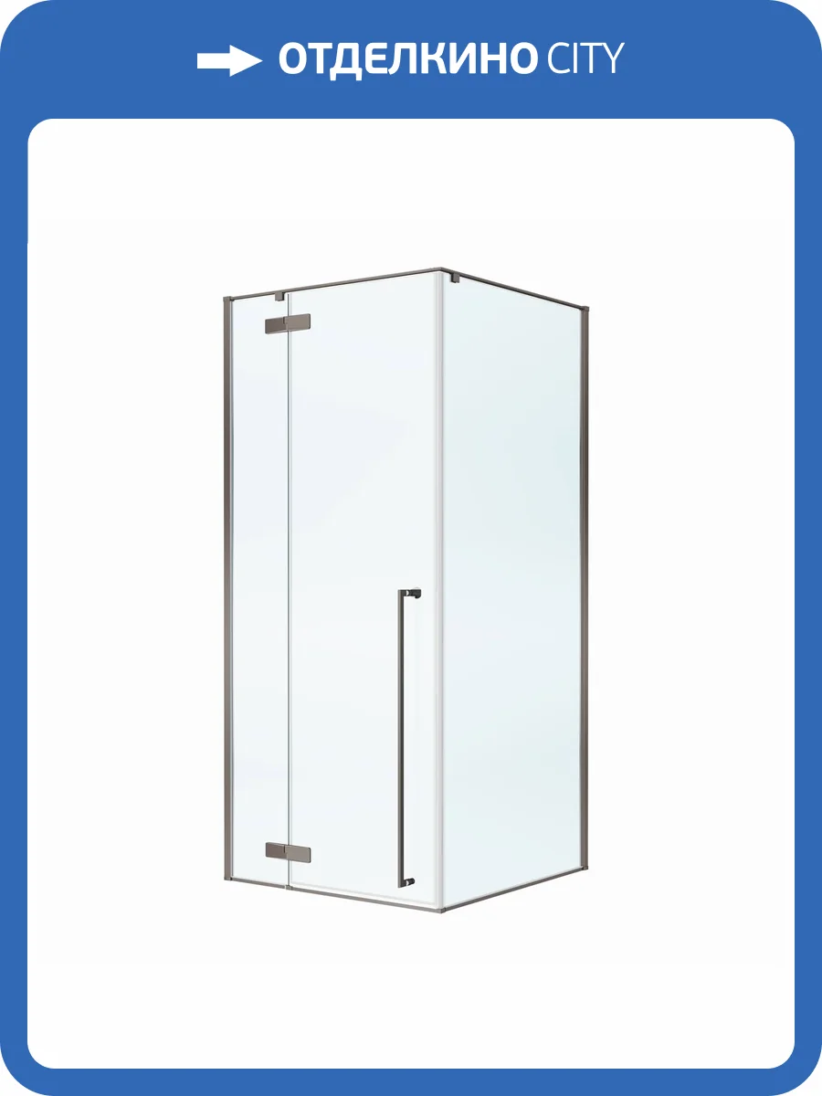 Душевой уголок Cezares LINER-A-1-90-C-GM-L профиль оружейная сталь, стекло прозрачное, 90x90x195 фото 10