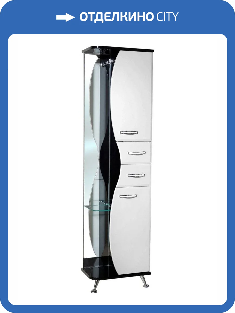 Шкаф-пенал Bellezza Рио 50 R белый фото 3