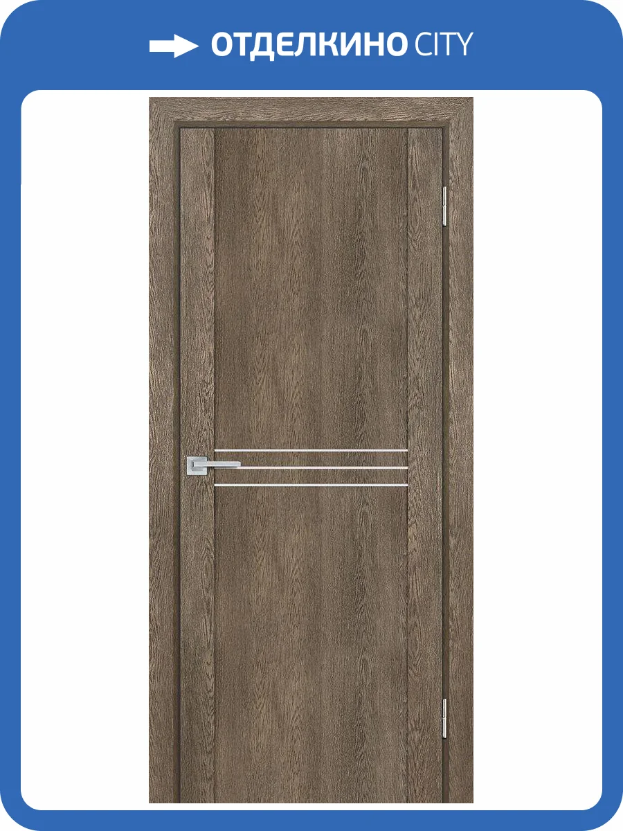 Межкомнатная дверь Profilo Porte экошпон PSN-13, остеклённая, бруно антико 550x1900 фото 2