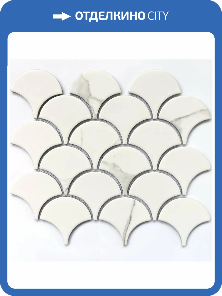 Мозаика Bonaparte Calacatta Scale (7.44x7) 21.9x25.5 фото 2