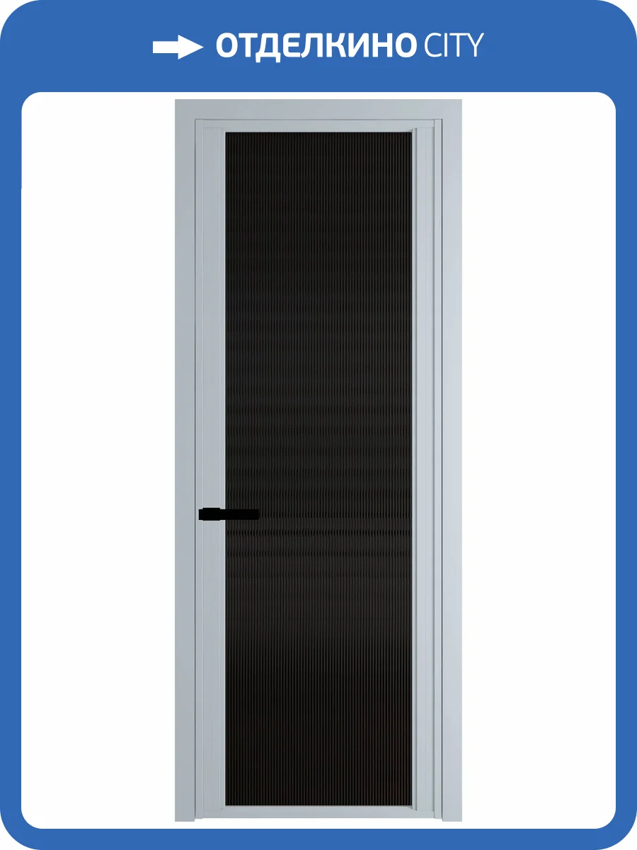 Межкомнатная дверь Profil Doors 2 AGP цвет профиля Серебро, стекло безопасное 6 мм мору черный 600x2000 фото 2