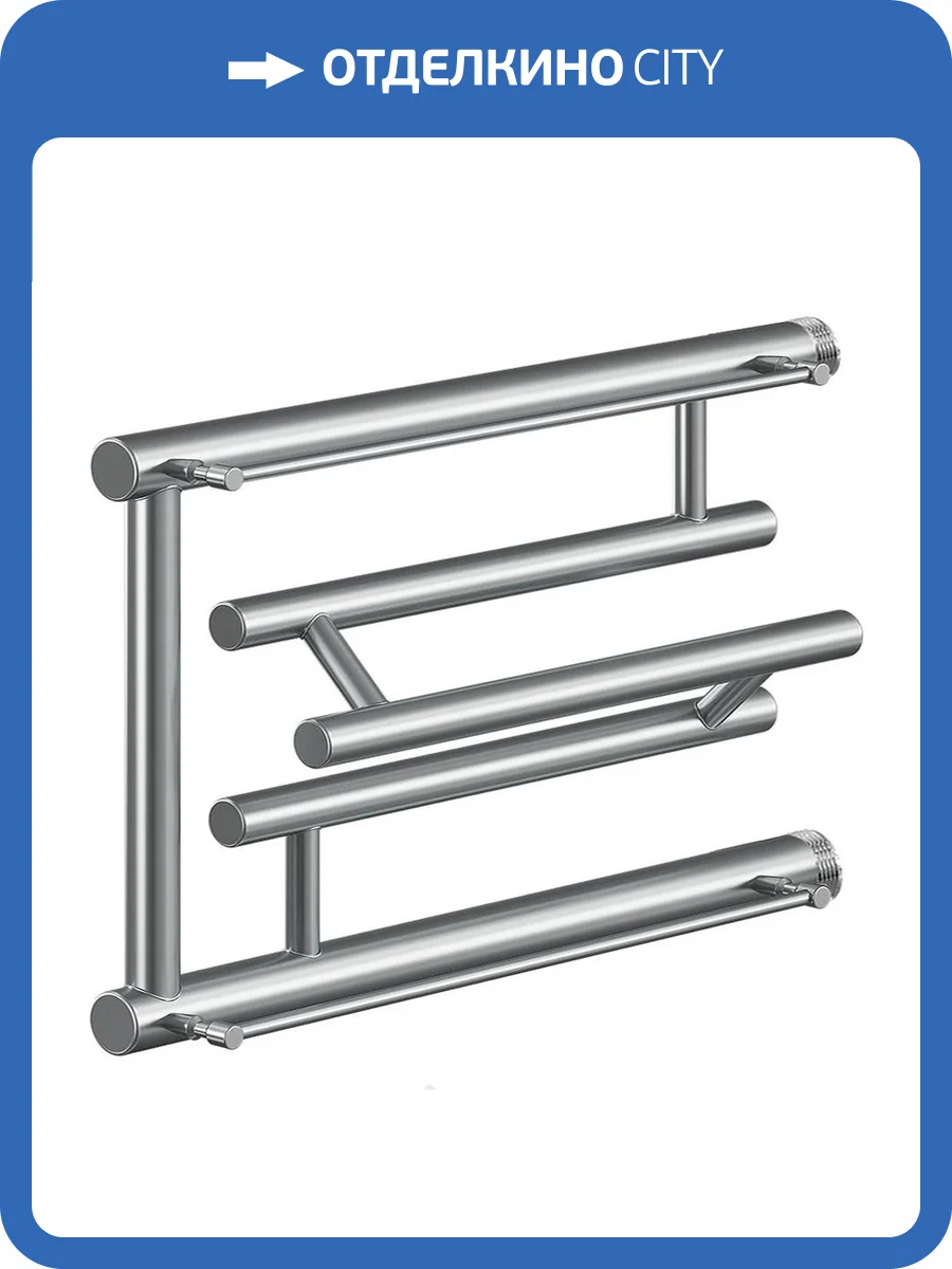 Полотенцесушитель водяной Ника Econ ПЛ-4 32/80 с полкой, хром фото 3