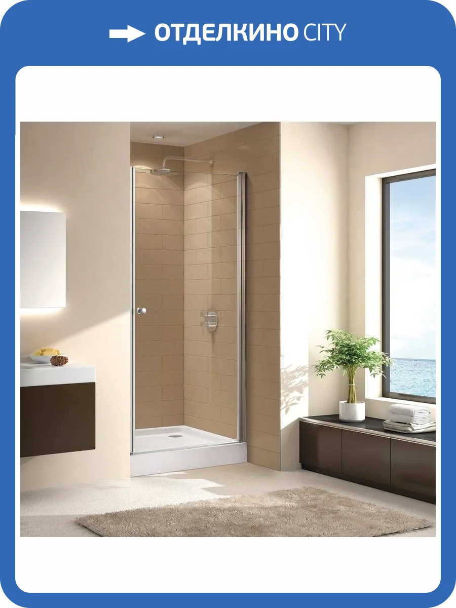 Душевая дверь в нишу Cezares Eco O B-1-60-C-Cr стекло прозрачное фото 9