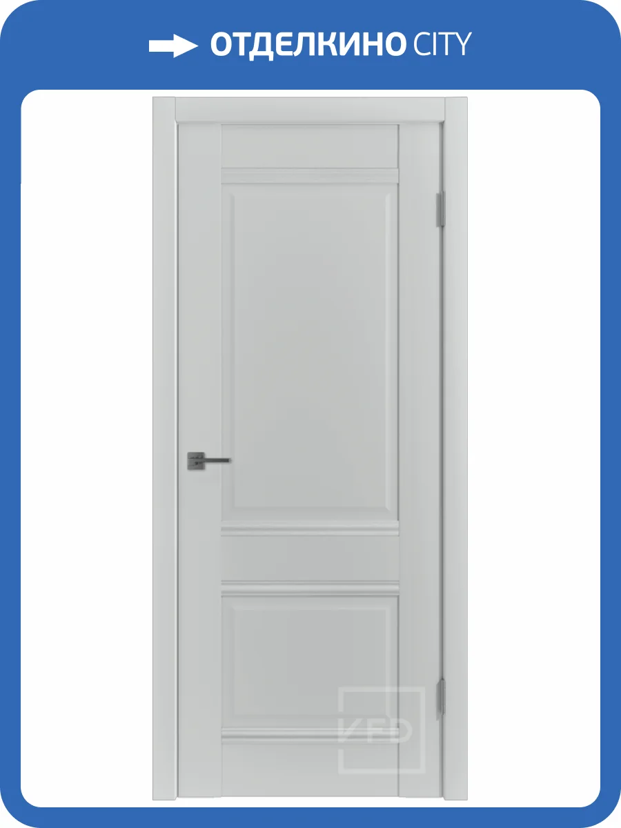 Межкомнатная дверь Владимирская Фабрика Дверей экошпон VFD Emalex EC 2, глухая, серый Steel 900x2000 фото 2