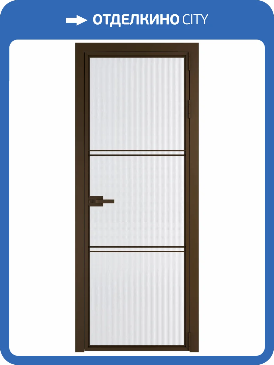 Межкомнатная дверь Profil Doors 3 AX цвет профиля Деорэ, стекло безопасное 6 мм мору белый 600x2000 фото 2