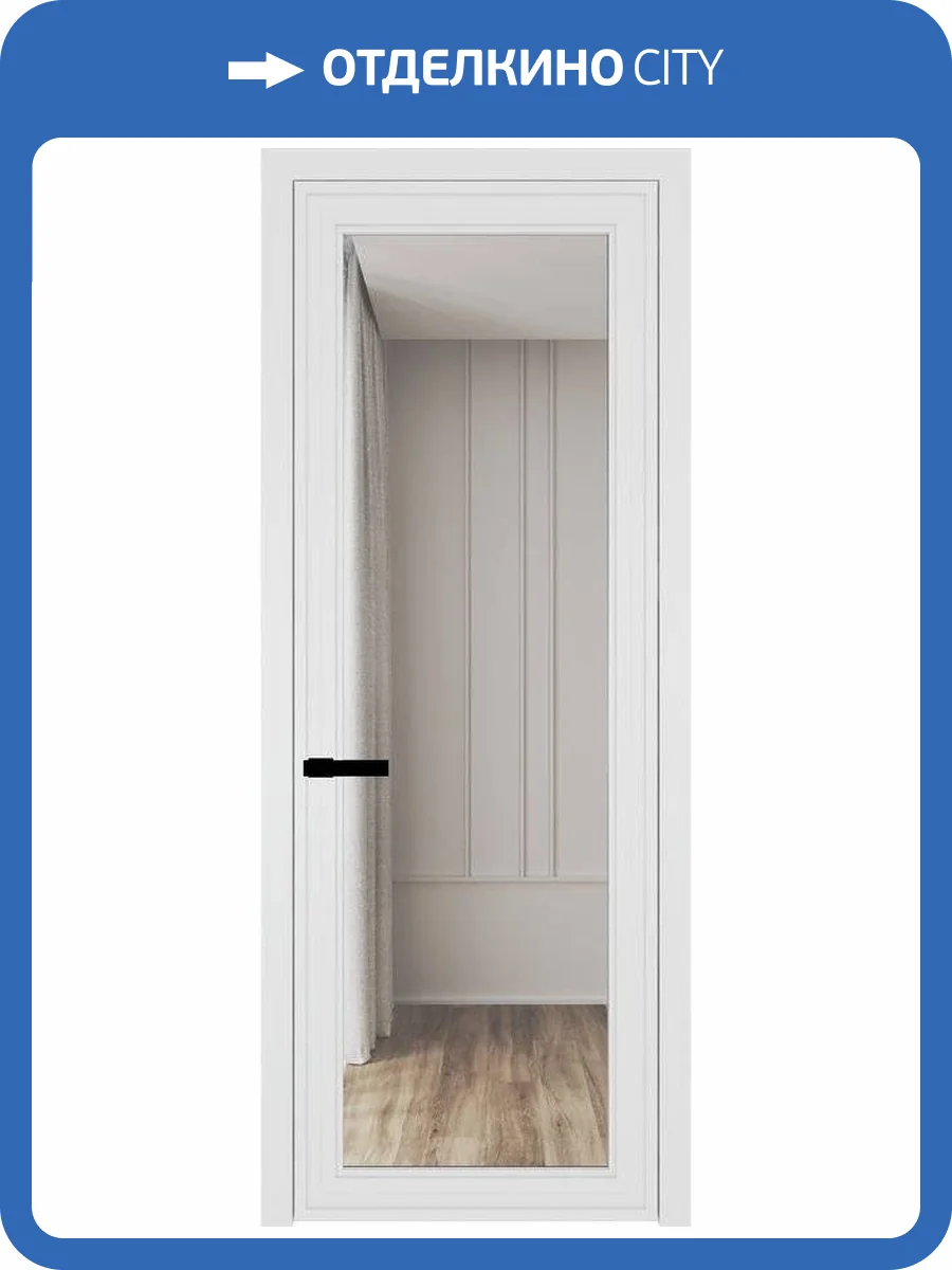 Межкомнатная дверь Profil Doors 1 AGP цвет профиля Вайт, стекло безопасное 6 мм прозрачное 700x2000 фото 2