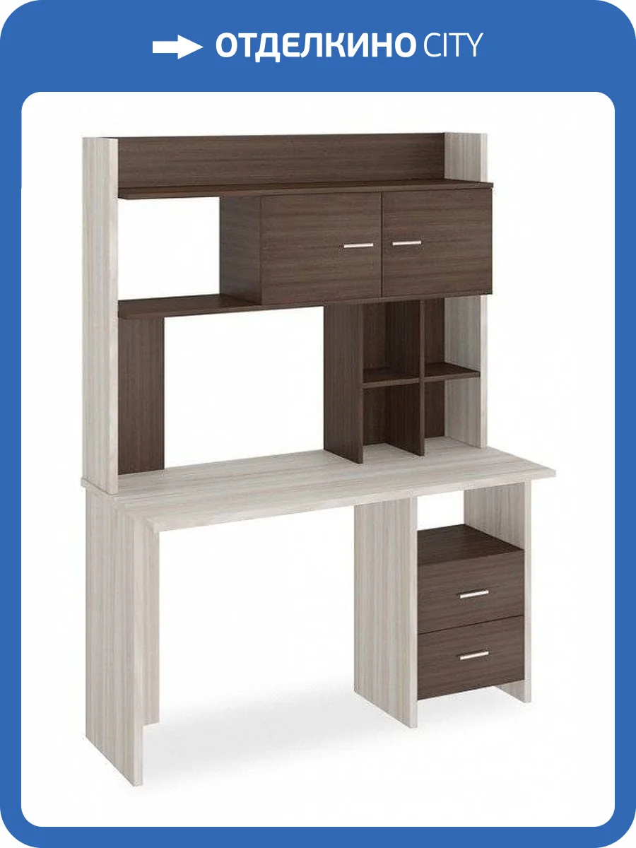 Стол компьютерный Merdes Домино Lite MER_SKL-Pryam130R-NKLH-130-KSH-CH фото 2