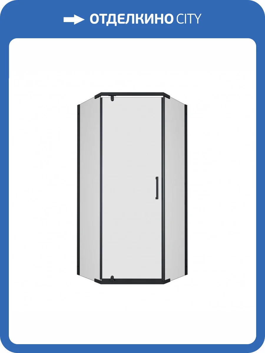 Душевой уголок Triton Дека Щ0000059783 профиль черный, стекло прозрачное, 90x90 фото 7