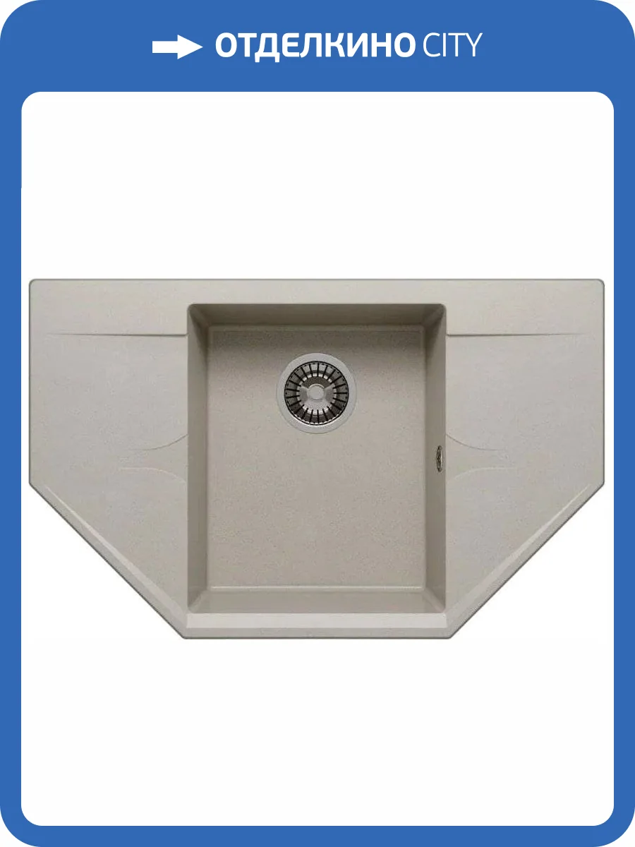 Мойка кухонная Polygran Riff 800 серая фото 3