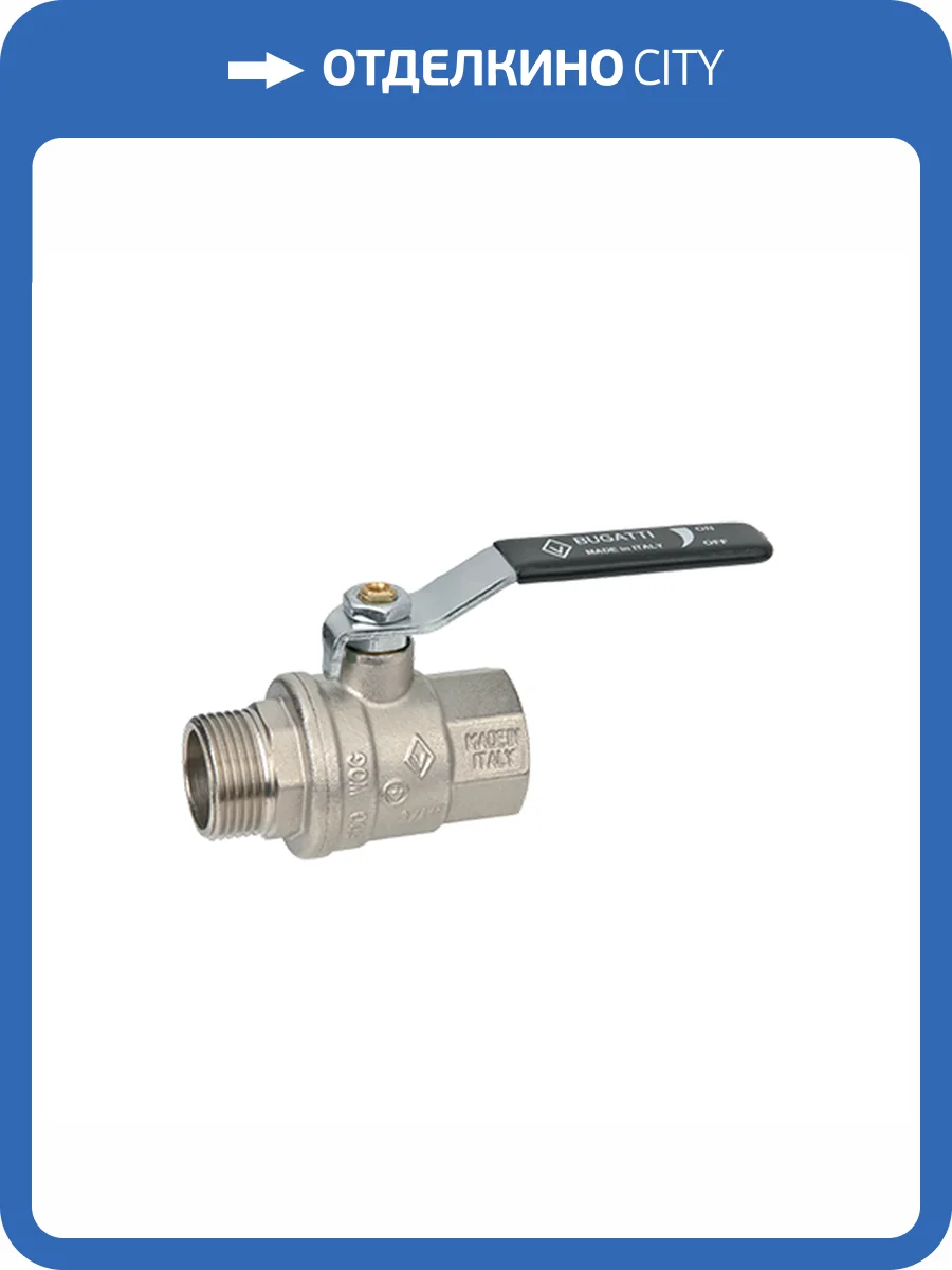 Кран шаровой Bugatti Oregon 306 2 НВ, стальной рычаг фото 2