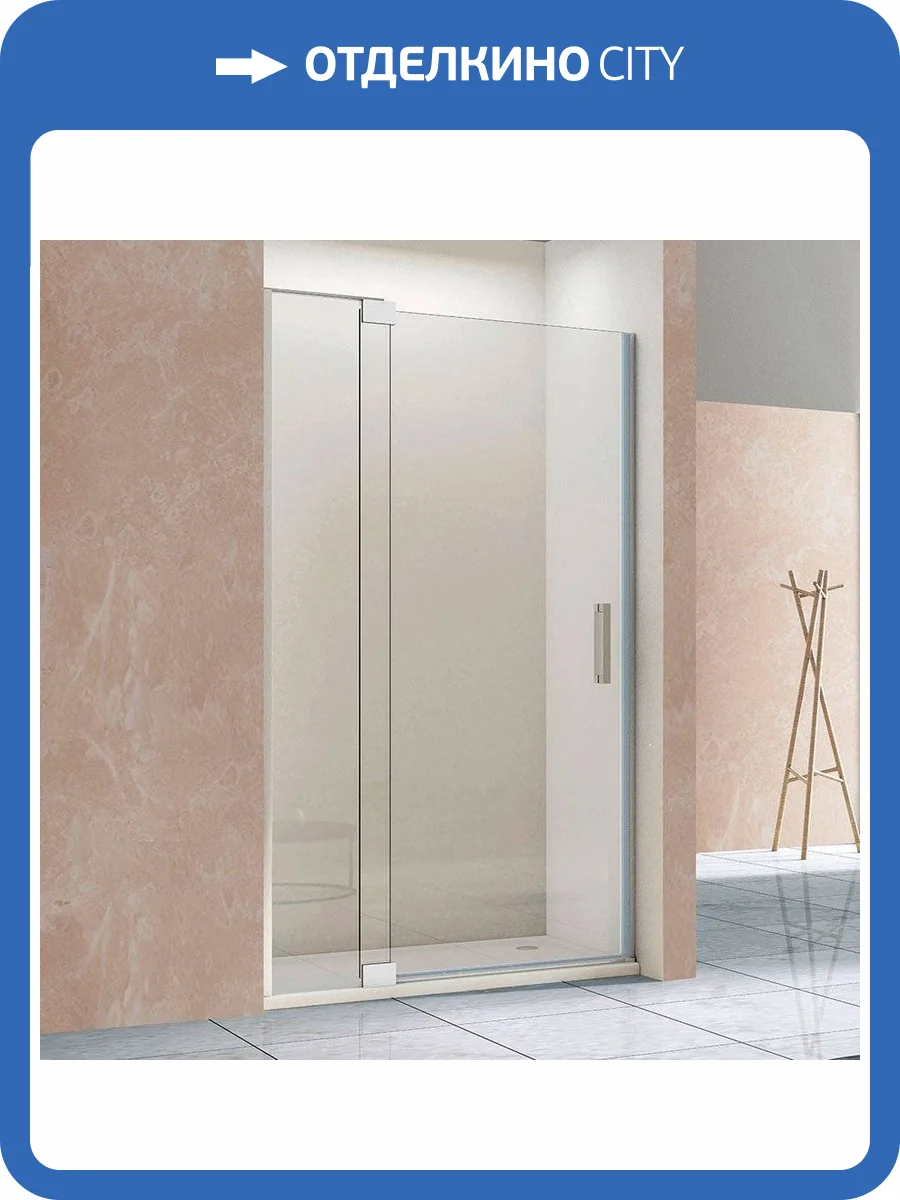 Душевая дверь в нишу Vincea Extra VDP-1E8090CL 80/90 см, стекло прозрачное, хром фото 8