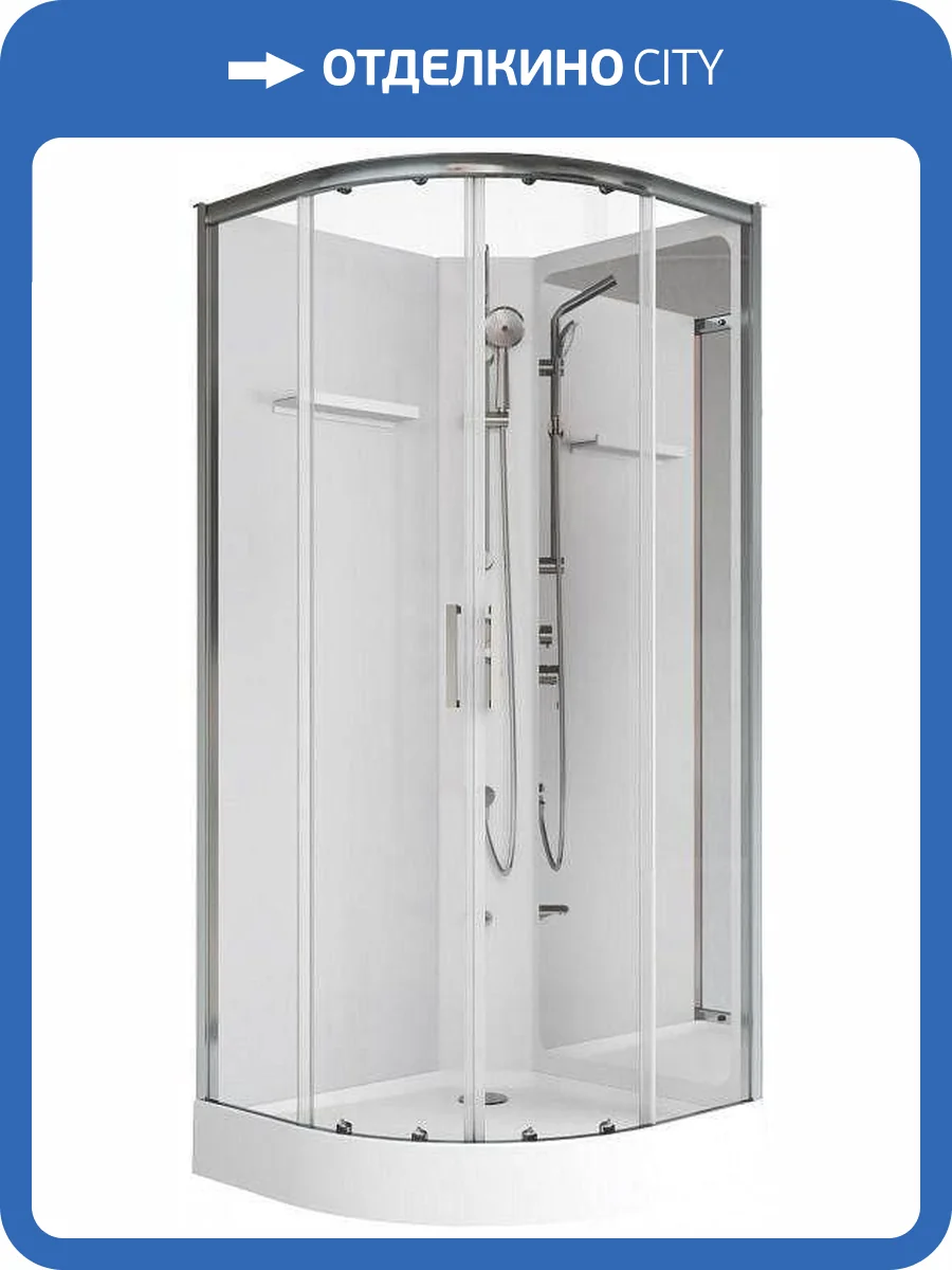 Душевая кабина Aquanet Passion 3.0 348329 профиль хром, 900x900 фото 6