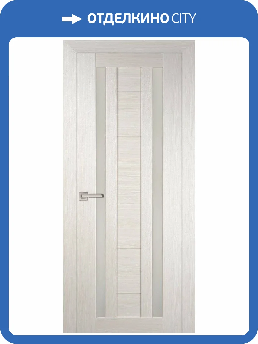 Межкомнатная дверь Profilo Porte экошпон PS-15, остеклённая, эш вайт мелинга 700x2000 фото 2