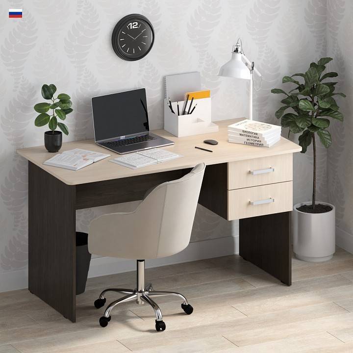 Стол письменный МФ Jazz СП 3ВМ СП-3ВМ Венге Дуб молочный фото 2