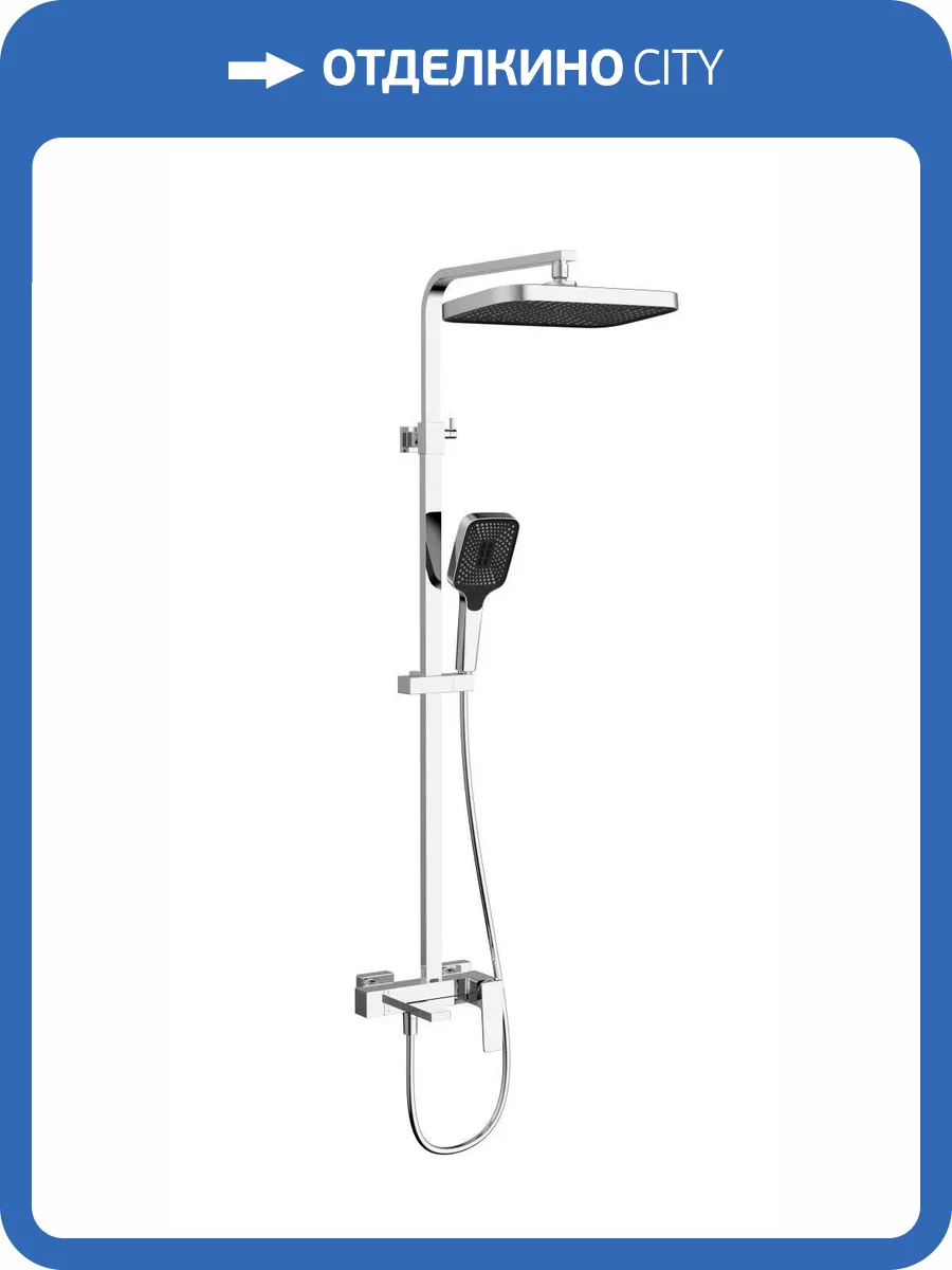 Душевая стойка Vincea Cube VSFS-4C12CH хром, с изливом фото 4