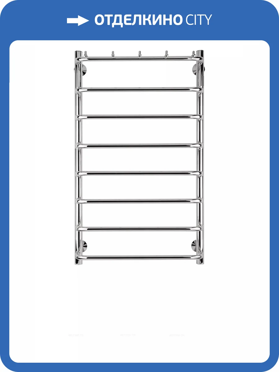 Полотенцесушитель водяной Secado Мерида 4603777445317 1 К 100x60, хром, с комплектом подключения фото 3