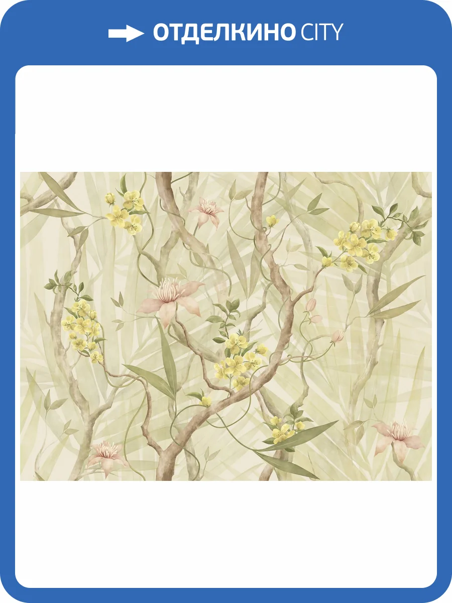 Бесшовные Eco обои Ortograf Fancy 34485 Цветы на дереве Холст ОЕ-Х фото 2