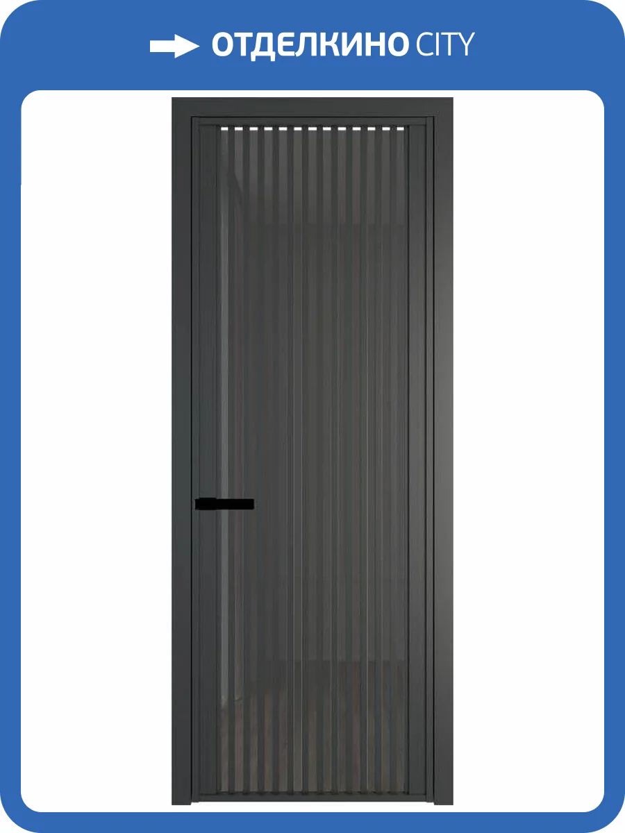 Межкомнатная дверь Profil Doors 3 AGP цвет профиля Серая ночь, стекло безопасное 6 мм тонированное 600x2000 фото 2